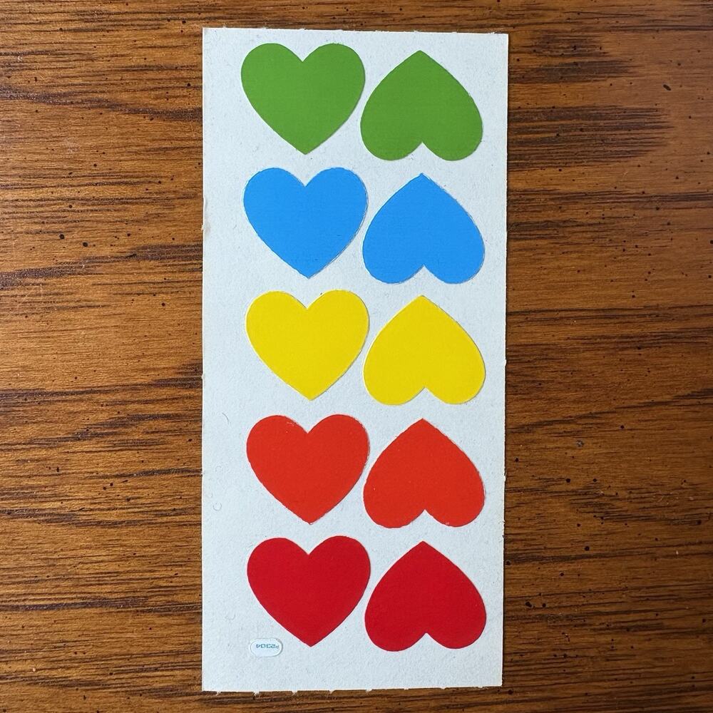 Vtg 80s BJ Sticker Lot Prism Foil Gumball Rainbow Cupcakes Bear Hearts Bugs - Picture 3 of 9